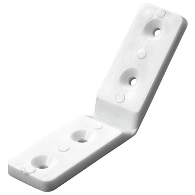 Raccord d‘angle, 4 x 20 x 90 mm, Plastique, blanc