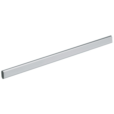 Wardrobe tube, oval, Ø 15 / 30 x 900 mm, steel silver-grey