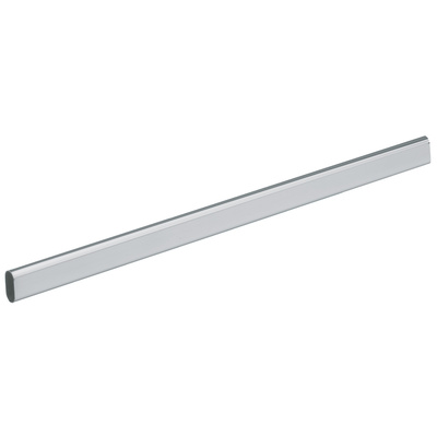 Wardrobe tube, oval, Ø 15 / 30 x 1200 mm, steel silver-grey