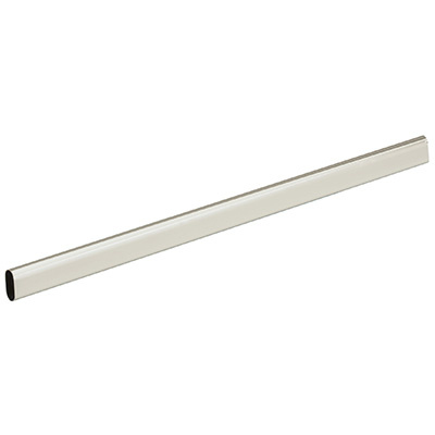 Wardrobe tube, oval, Ø 15 / 30 x 2000 mm, steel silver-grey