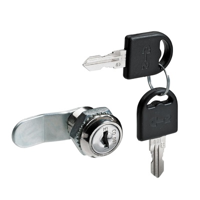 Serrure à cylindre à levier avec verrou coudé, Variures différentes, Cylindre Ø 19 mm