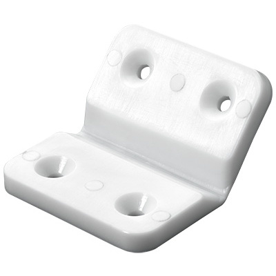 Raccord d‘angle, 4 x 40 x 50 mm, Plastique, blanc