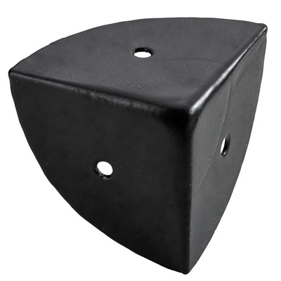 Box corners, 45 x 45 x 45 mm, steel, powder coated, black