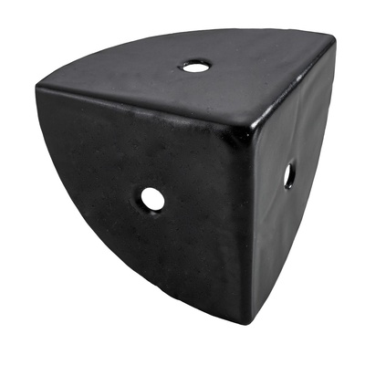 Box corners, 36 x 36 x 36 mm, steel, powder coated, black