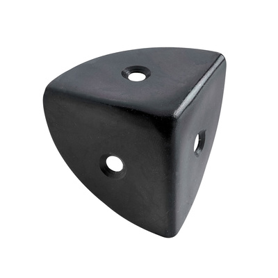 Box corners, 28 x 28 x 28 mm, steel, powder coated, black