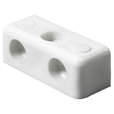 Raccord d‘angle "Bloc", 12 x 12 x 35 mm, Plastique, blanc