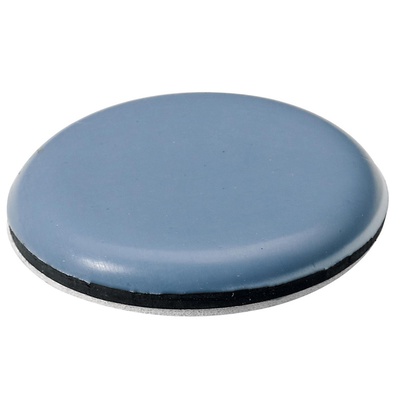 Self adhesive multi purpose glides, Ø 50 x 6 mm, polytetrafluoroethylene, blue, grey