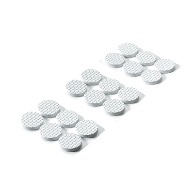 Pads antidérapants autocollants et tampons de protection, rond, Ø 25 x 5 mm, éthylène-acétate de vinyle, blanc