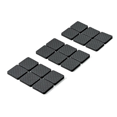 Selbstklebende Antirutschpads und Schutzpuffer, eckig, 28 x 28 x 5 mm, Ethylenvinylacetat, schwarz