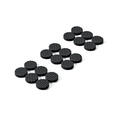 Pads antidérapants autocollants et tampons de protection, rond, Ø 21 x 5 mm, éthylène-acétate de vinyle, noir
