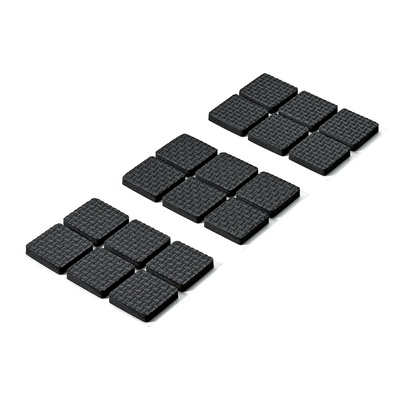 Selbstklebende Antirutschpads und Schutzpuffer, eckig, 25 x 25 x 5 mm, Ethylenvinylacetat, schwarz
