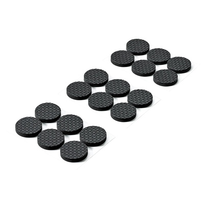 Pads antidérapants autocollants et tampons de protection, rond, Ø 28 x 5 mm, éthylène-acétate de vinyle, noir
