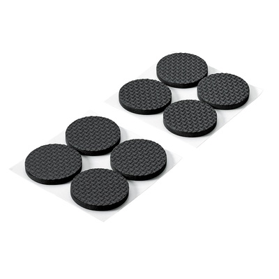 Pads antidérapants autocollants et tampons de protection, rond, Ø 40 x 5 mm, éthylène-acétate de vinyle, noir