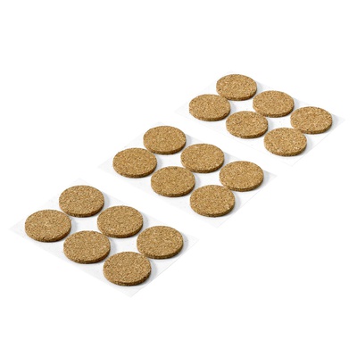 Cork glides, self-adhesive, round, Ø 28 x 3 mm, cork