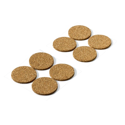 Cork glides, self-adhesive, round, Ø 40 x 3 mm, cork