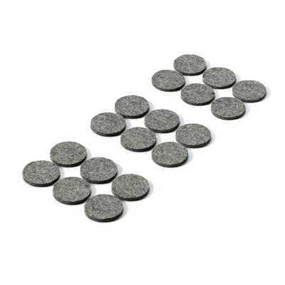 Selbstklebende Parkettgleiter, Ø 28 x 3 mm, Wollfilz, grau