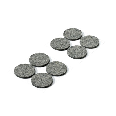 Self adhesive parquet glides, Ø 35 x 3 mm, wool felt, grey