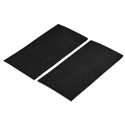 Pads antidérapants autocollants à découper, carré, 100 x 200 x 1,5 mm, éthylène-acétate de vinyle, noir