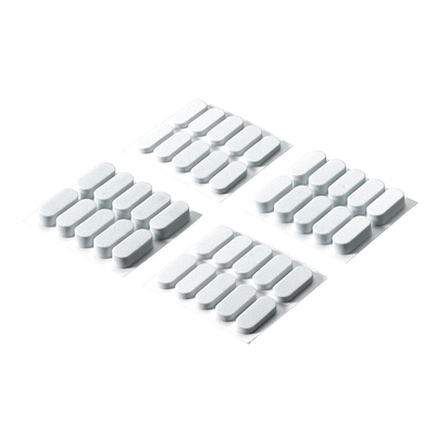 Selbstklebende Türdämpfer, 8x20x3 mm &amp; 8x20x6 mm, Ethylenvinylacetat, weiß