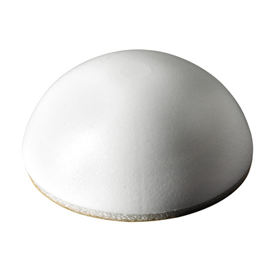 Tampons muraux autocollantes, Ø 22 x 10 mm, Plastique, blanc