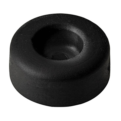 Door buffers for screwing on, Ø 22 x 10 mm, plastic, black