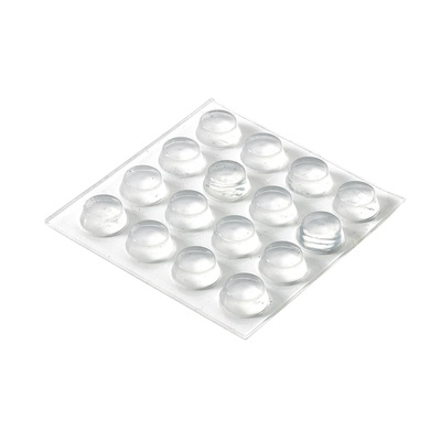 Self adhesive door buffers, Ø 11 x 5 mm, plastic, transparent