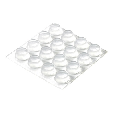 Self adhesive door buffers, Ø 13 x 6,5 mm, plastic, transparent