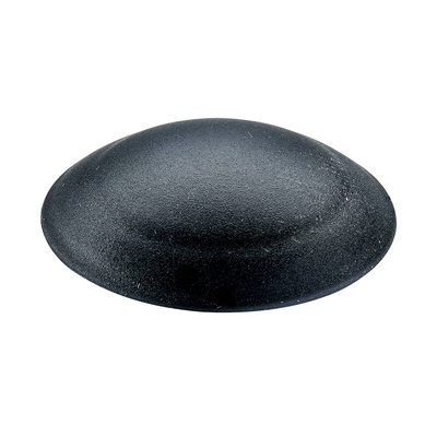 Tampons muraux à visser ou à coller, Ø 40 x 10 mm, Plastique, noir