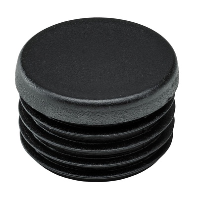 Push in glider for round tubes, Ø 30 mm, plastic, black