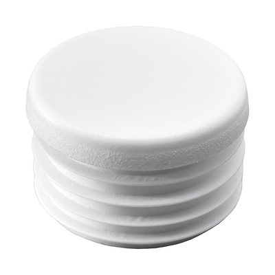 Push in glider for round tubes, Ø 30 mm, plastic, white