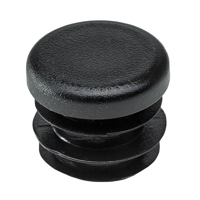 Push in glider for round tubes, Ø 15 mm, plastic, black
