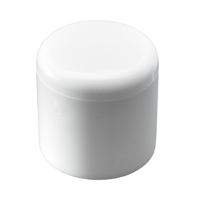 Capuchons pour pieds pour tubes ronds, Ø 18 mm, Plastique, blanc