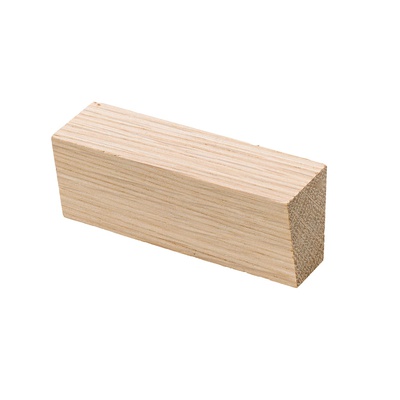 Poignée de meuble, ◘──◘ 32 mm, 64 x 19,5 x 25,5 mm, Bois, chêne, brut