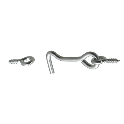 Sturmhaken mit Öse, 40 x 16 mm, Stahl, verzinkt