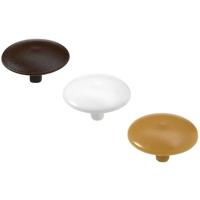 Cache pour vis d’assemblage Direkta, Ø 15 mm, Plastique, blanc, brun, beige