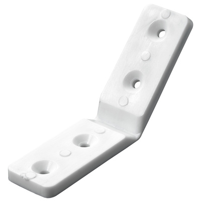 Raccord d‘angle, 4 x 20 x 90 mm, Plastique, blanc
