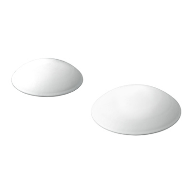 Tampons muraux à visser ou à coller, Ø 40x11 mm &amp; Ø 60x15 mm, Plastique, blanc