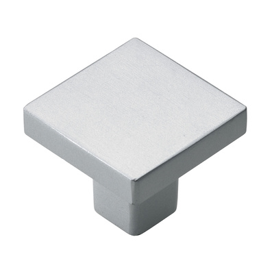 Furniture knob, 30 x 30 x 24,5 mm, die-cast zinc, aluminium look