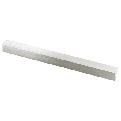 Poignée de meuble, ◘──◘ 160 mm, 175 x 13 x 15 mm, Aluminium, Aspect inox