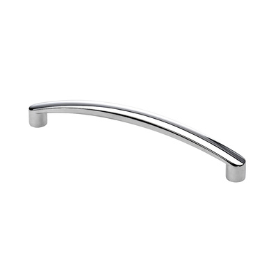 Furniture Handle, ◘──◘ 128 mm, 138,5 x 11 x 23,5 mm, die-cast zinc, chrome plated