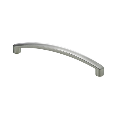 Furniture Handle, ◘──◘ 128 mm, 138,5 x 11 x 23,5 mm, die-cast zinc, stainless steel look