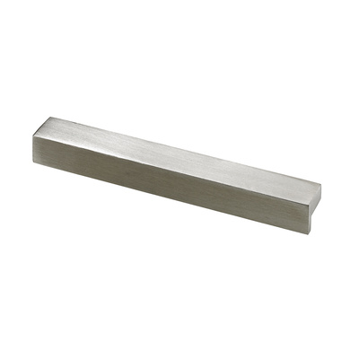 Poignée de meuble, ◘──◘ 96 mm, 112 x 13 x 15 mm, Aluminium, Aspect inox