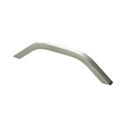 Furniture Handle, ◘──◘ 128 mm, 146 x 7,8 x 32 mm, aluminium, stainless steel look