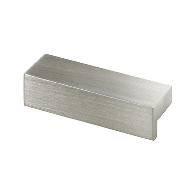 Poignée de meuble, ◘──◘ 32 mm, 47 x 13 x 15 mm, Aluminium, Aspect inox