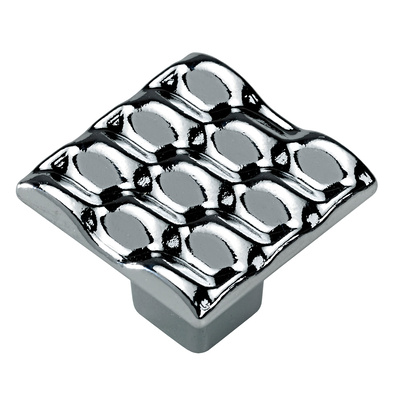 Bouton de meuble, 25 x 25 x 20 mm, Zamak, chromé