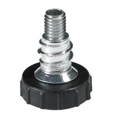 Adjusting screw to compensate, M6 x 20 mm, die-cast zinc, plastic, black