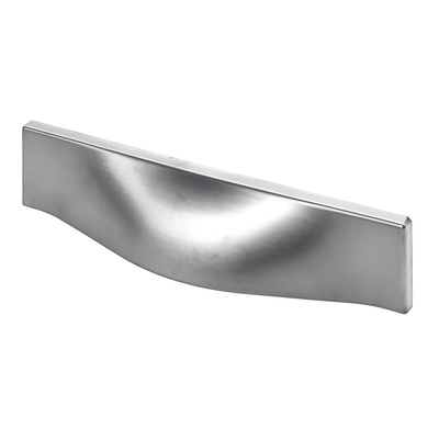 Furniture Handle, ◘──◘ 128 mm, 190 x 40 x 28 mm, aluminium, aluminium look