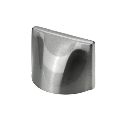 Furniture Handle, ◘──◘ 32 mm, 60 x 40 x 26 mm, aluminium, stainless steel look