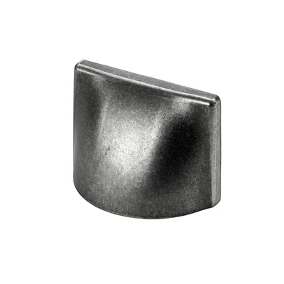 Furniture Handle, ◘──◘ 32 mm, 60 x 40 x 26 mm, aluminium, burnished, silver coloured