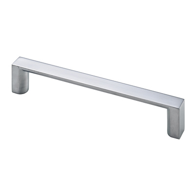 Furniture Handle, ◘──◘ 128 mm, 137,5 x 12 x 26,5 mm, die-cast zinc, aluminium look